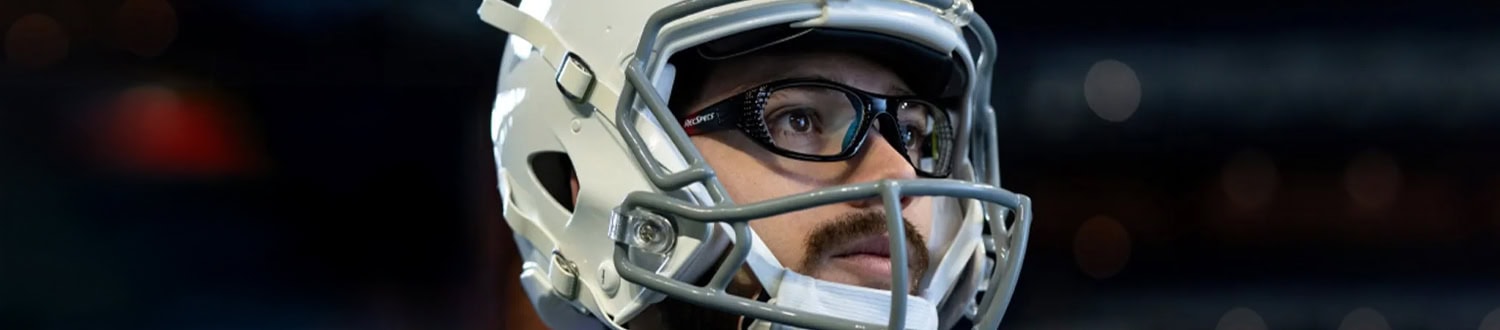 Prescription Football Glasses Top Banner