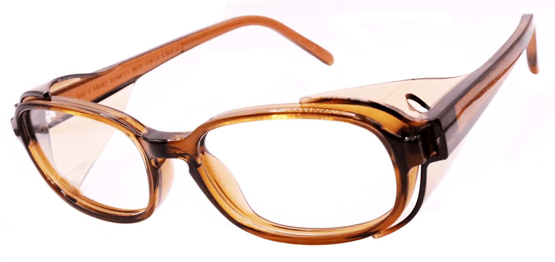 Titmus SC910 Prescription Safety Glasses, angle left, Brown