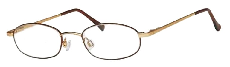 Titmus TR309S Prescription Safety Glasses, angle left, Brown