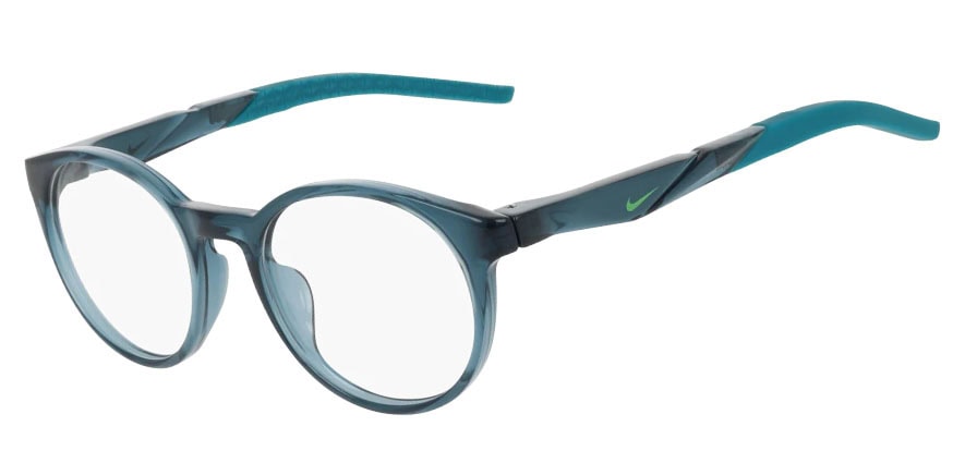 Nike 5107 Glasses, Smokey Blue. Angle-left.
