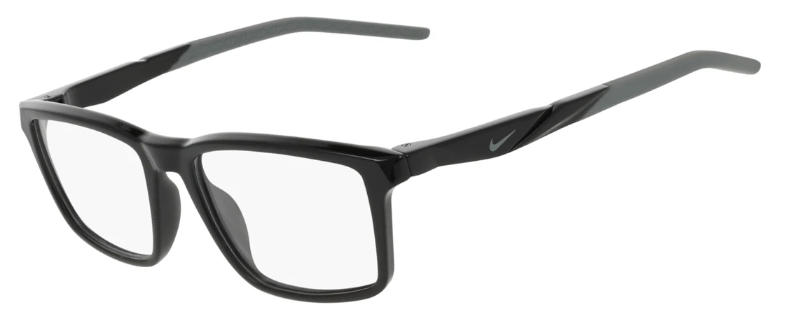 Nike 7295 Glasses, Black. Angle-left.